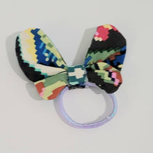 Load image into Gallery viewer, Hair Accessory - Elastic with Bow - Green and Blue
