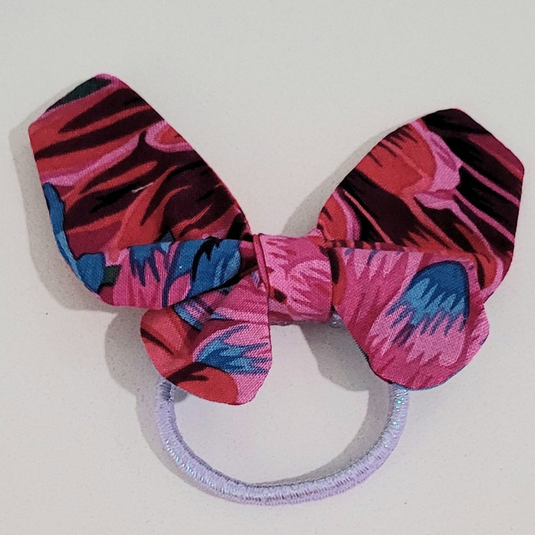 Hair Accessory - Elastic with Bow - Shades of Pink and Blue