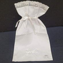 Load image into Gallery viewer, Shoe Bag - White Ribbon and Applique`
