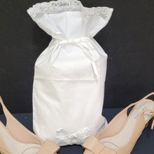 Load image into Gallery viewer, Shoe Bag - White Ribbon and Applique`
