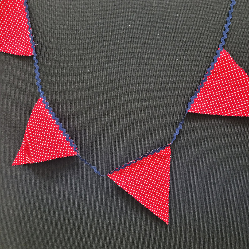 Bunting - Red with White Spots