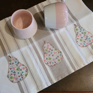 Tea Towel - Appliquéd Pears