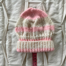 Load image into Gallery viewer, Child&#39;s Beanie - Pink and White Stripe
