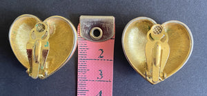 Earrings - Clip On Gold Hearts