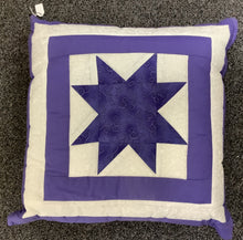 Load image into Gallery viewer, Cushion - Patchwork Purple Star
