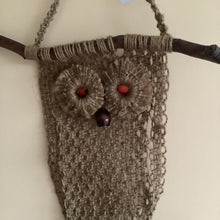 Load image into Gallery viewer, Macrame - Brown Owl Wall Hanging
