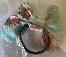 Load image into Gallery viewer, Hair Accessory - Elastic with Bow - Blue with Red and White #2
