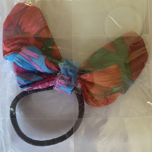Hair Accessory - Elastic with Bow - Shades of Pink and Blue #2
