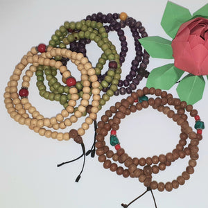 Mala Long Beads - Blessed by Lama Zopa Rinpoche - 4 colours