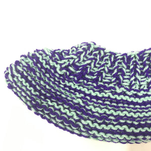 Bed Socks  - Purple and Turquoise Stripe