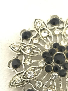 Brooch - Diamonte and Black