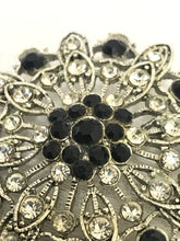 Load image into Gallery viewer, Brooch - Diamonte and Black
