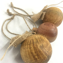 Load image into Gallery viewer, Christmas Baubles - Wooden - Set of 3

