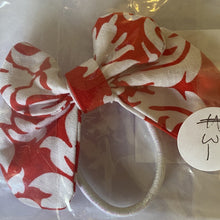 Load image into Gallery viewer, Hair Accessory - Elastic with bow - Red and White
