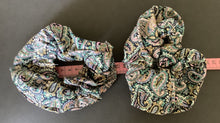 Load image into Gallery viewer, Hair Accessories - Scrunchie Pair - Paisley Print - large.
